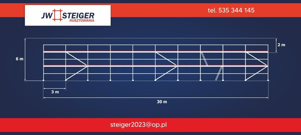 200m2 Transport B-c gratis Rusztowanie elewacyjne systemowe plettac