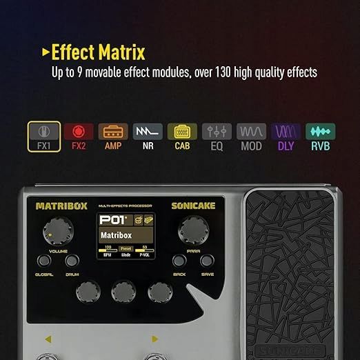 Procesor Efektów Gitarowych i Basowych Sonicake with Expression Pedal