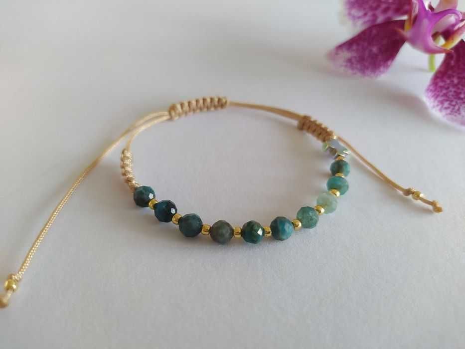 Różaniec na rękę, nowy, Apatyt, bransoletka, damski