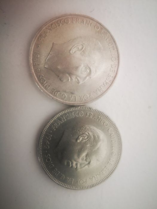 100 E 5 pesetas prata