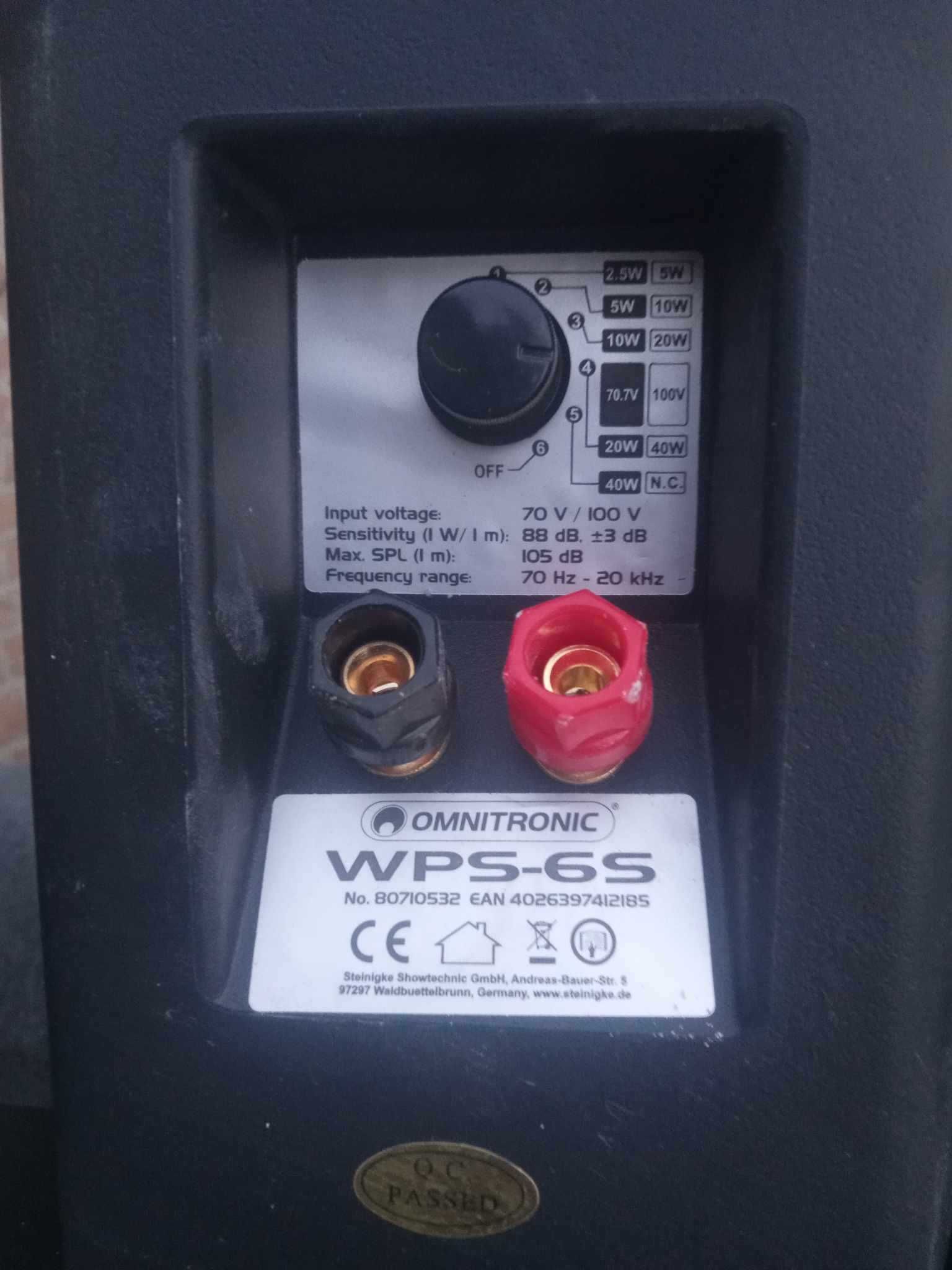 9 głośników omnitronic wps-6s
