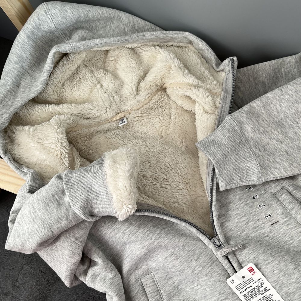 Утеплена кофта худі HEATTECH Uniqlo шерпа