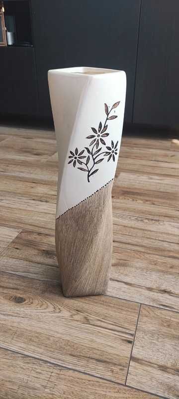 wazon wysoki beżowy 48 cm