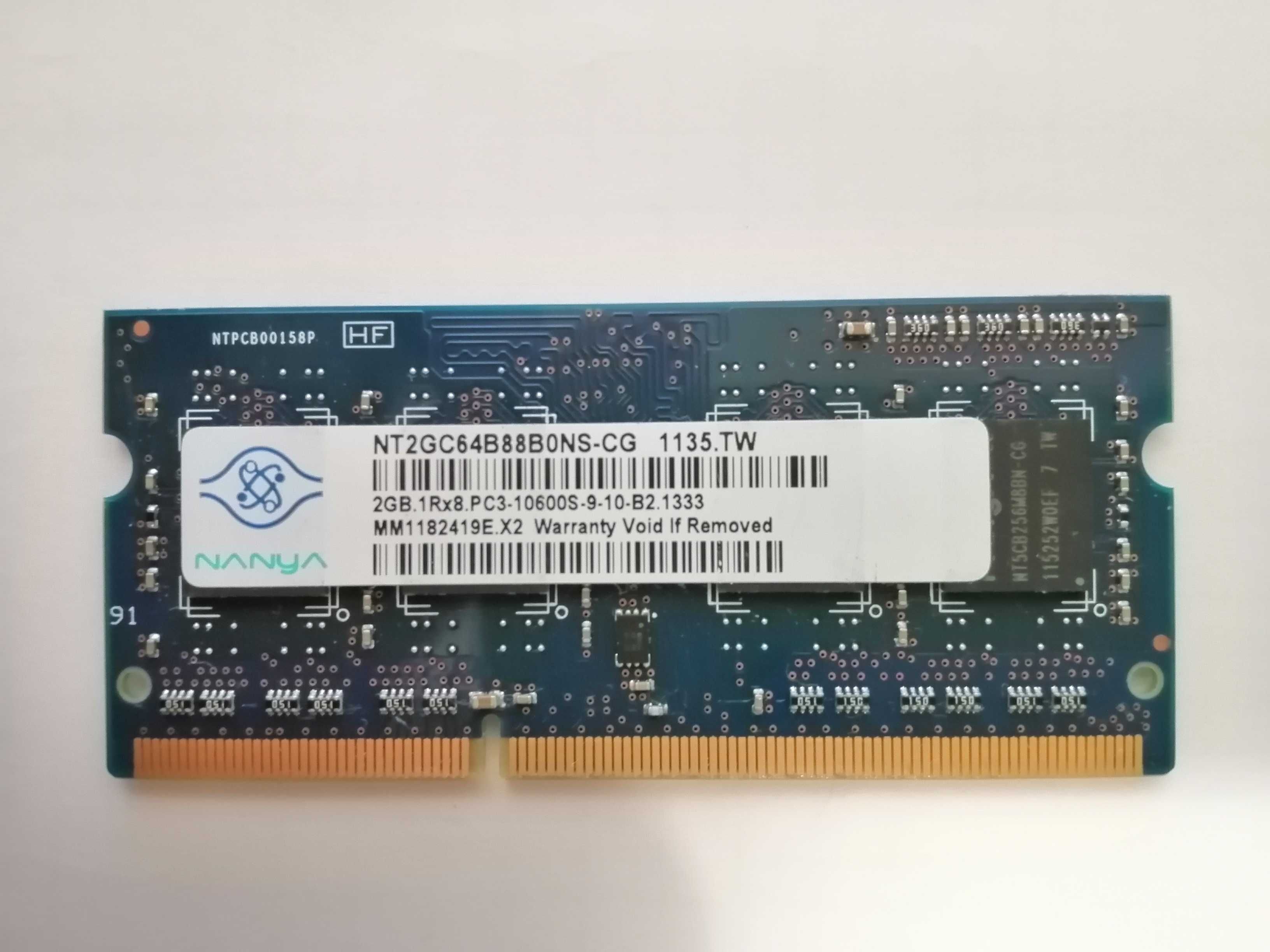 Оперативна память DDR3 2 гб. для ноутбука