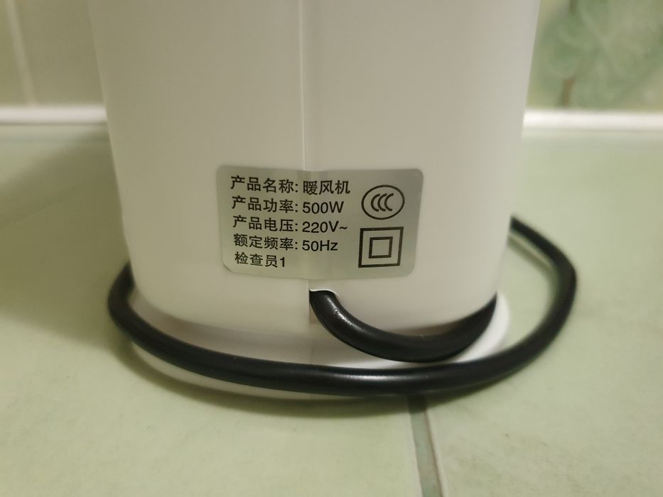 Обігрівач дуйчик 500w тепловентилятор конвектор колорифер