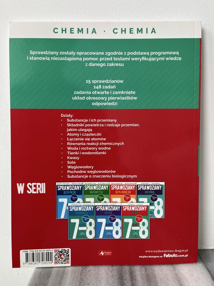 Sprawdziany chemia klasa 7 i 8