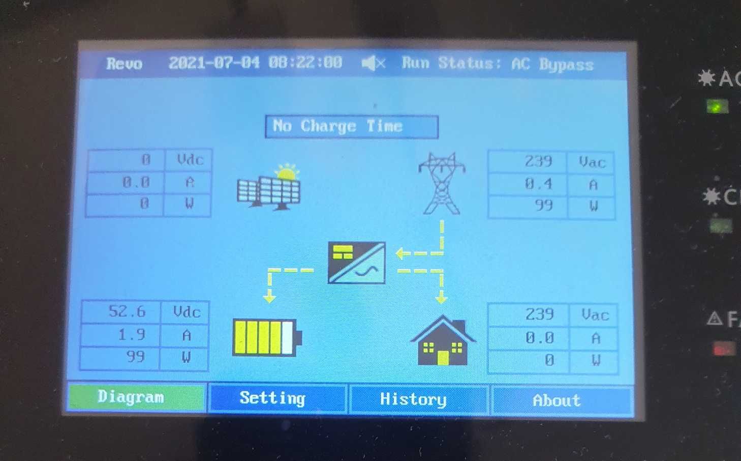 Falownik hybrydowy 1 fazowy ON+OFF GRID 5500W Wifi