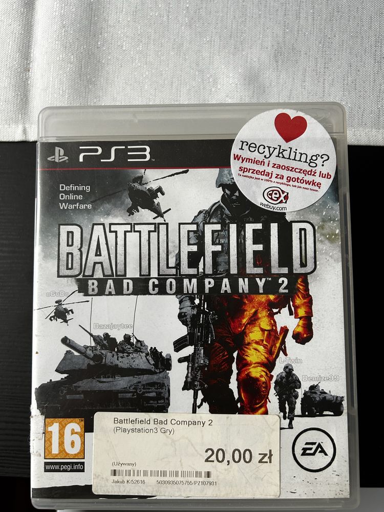 Battlefield 4, Bad Company 2, Call Of Duty MW2 PS3