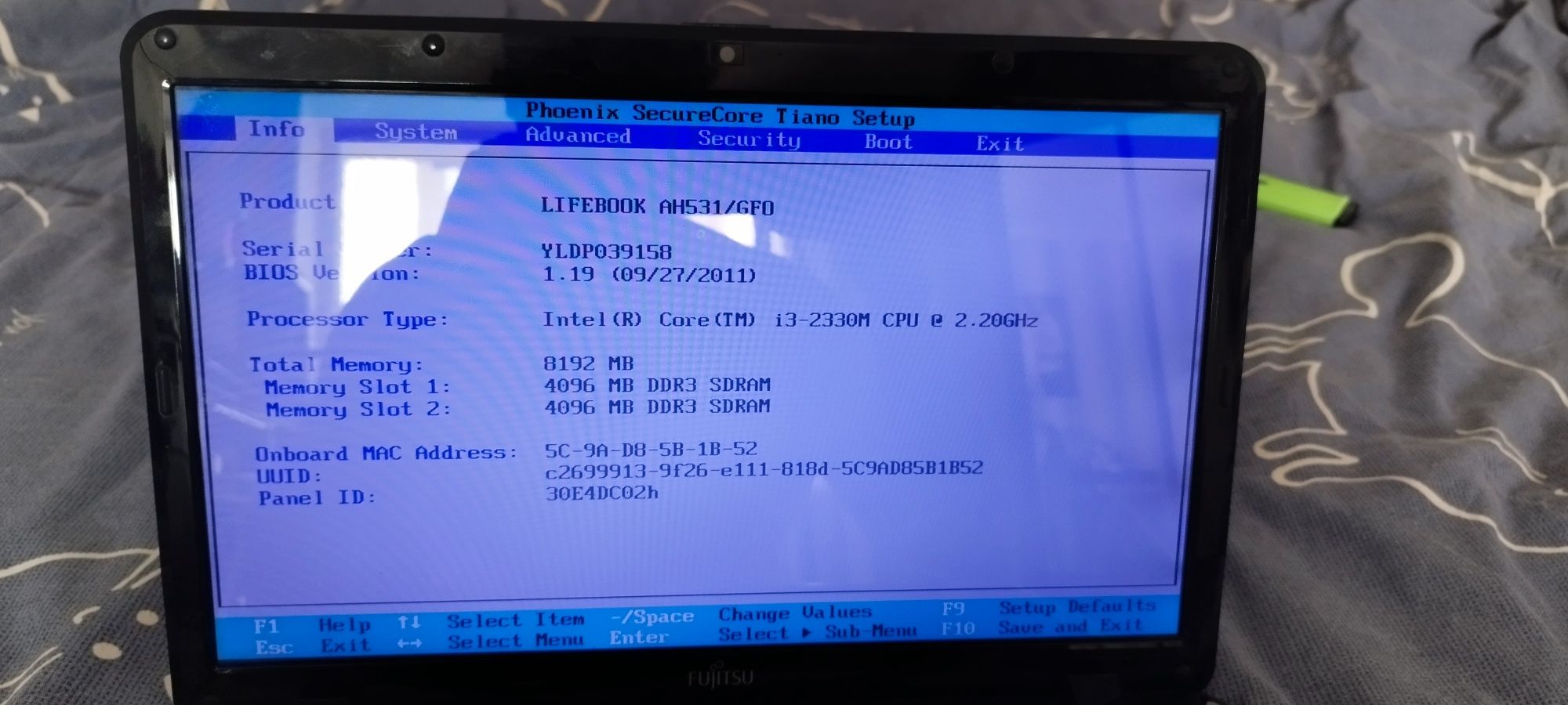 Продам ноутбук Fujitsu Lifebook AH531/GFO