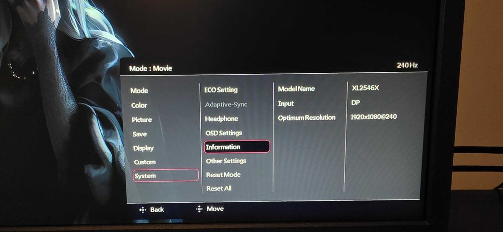Monitor BenQ ZOWIE XL2546X (24.5" | 240Hz | DyAc™ 2)