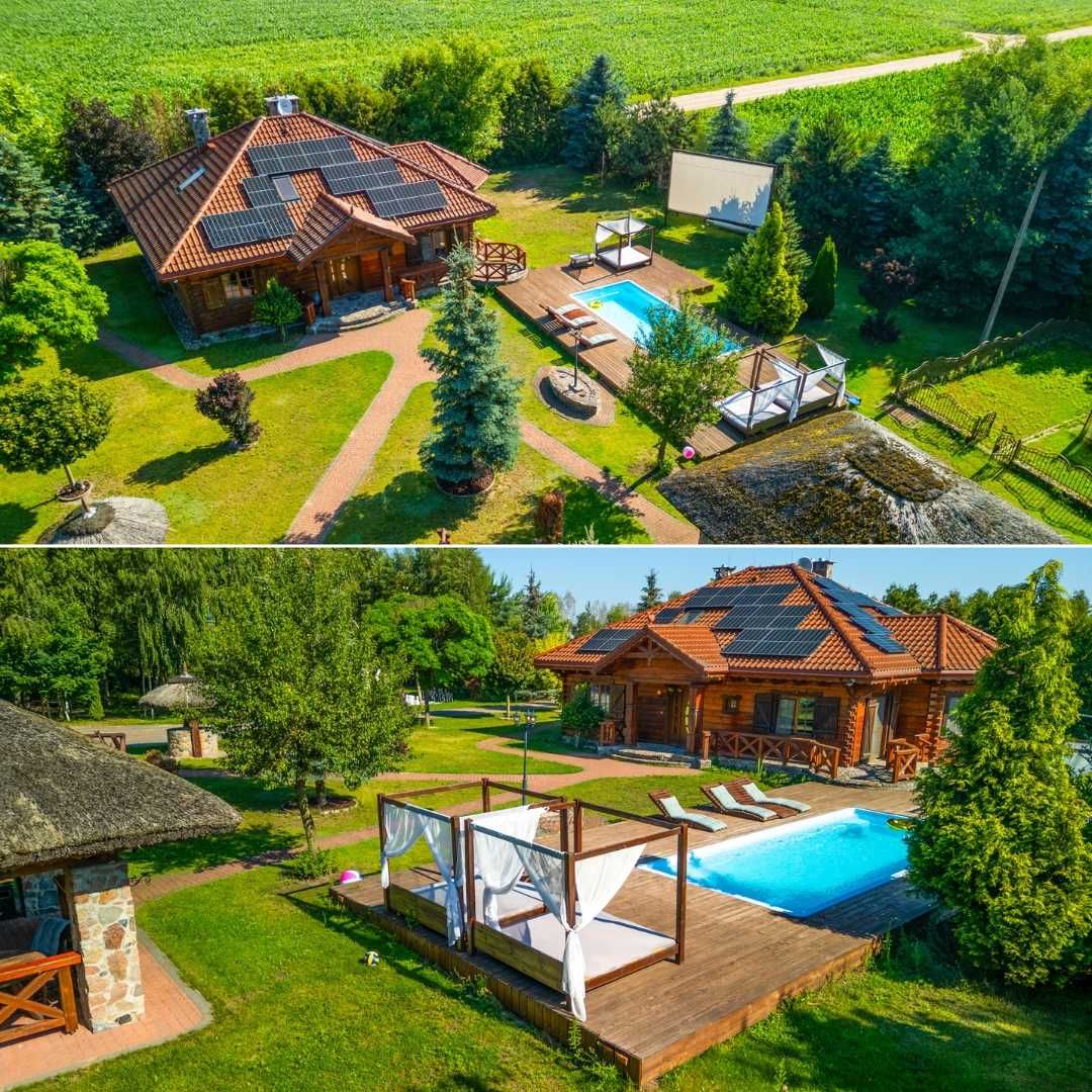 Rezydencja z basenem | Podlasie, jacuzzi, sauna, willa wynajem, 16 os.