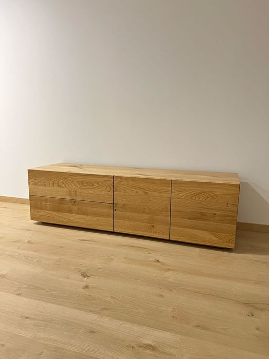 Szafka rtv dębowa pod telewizor drewno dąb