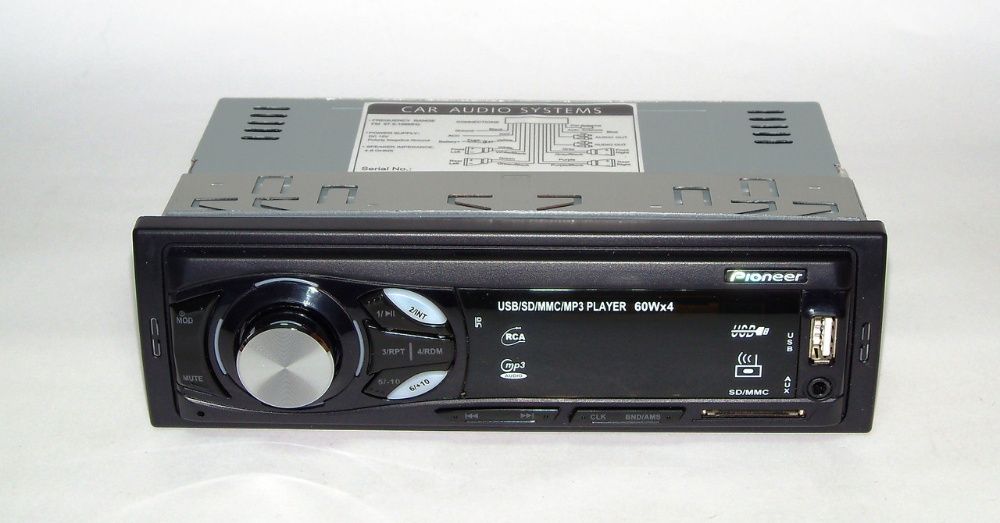 Супер автомагнитола Pioneer 4007U. USB, SD, MP3, FM, USB