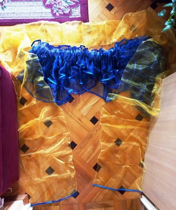 zasłony, lambrekin na taśmie, granatowy, delikatny lekki materiał