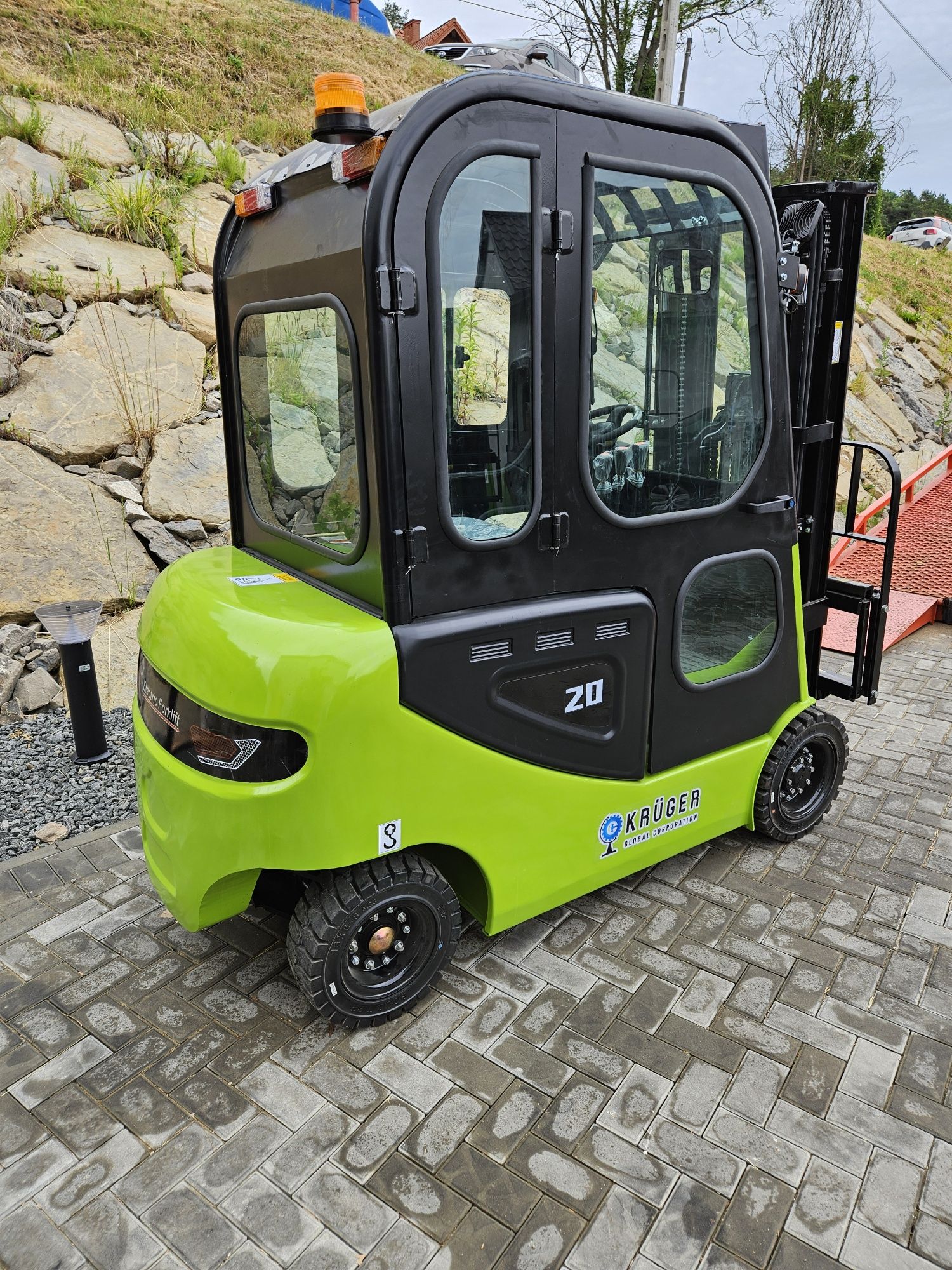Wózek Widłowy 2T KRÜGER®PD-20E,Maszt 4.5 lub 5,5m Triplex,Elektryczny