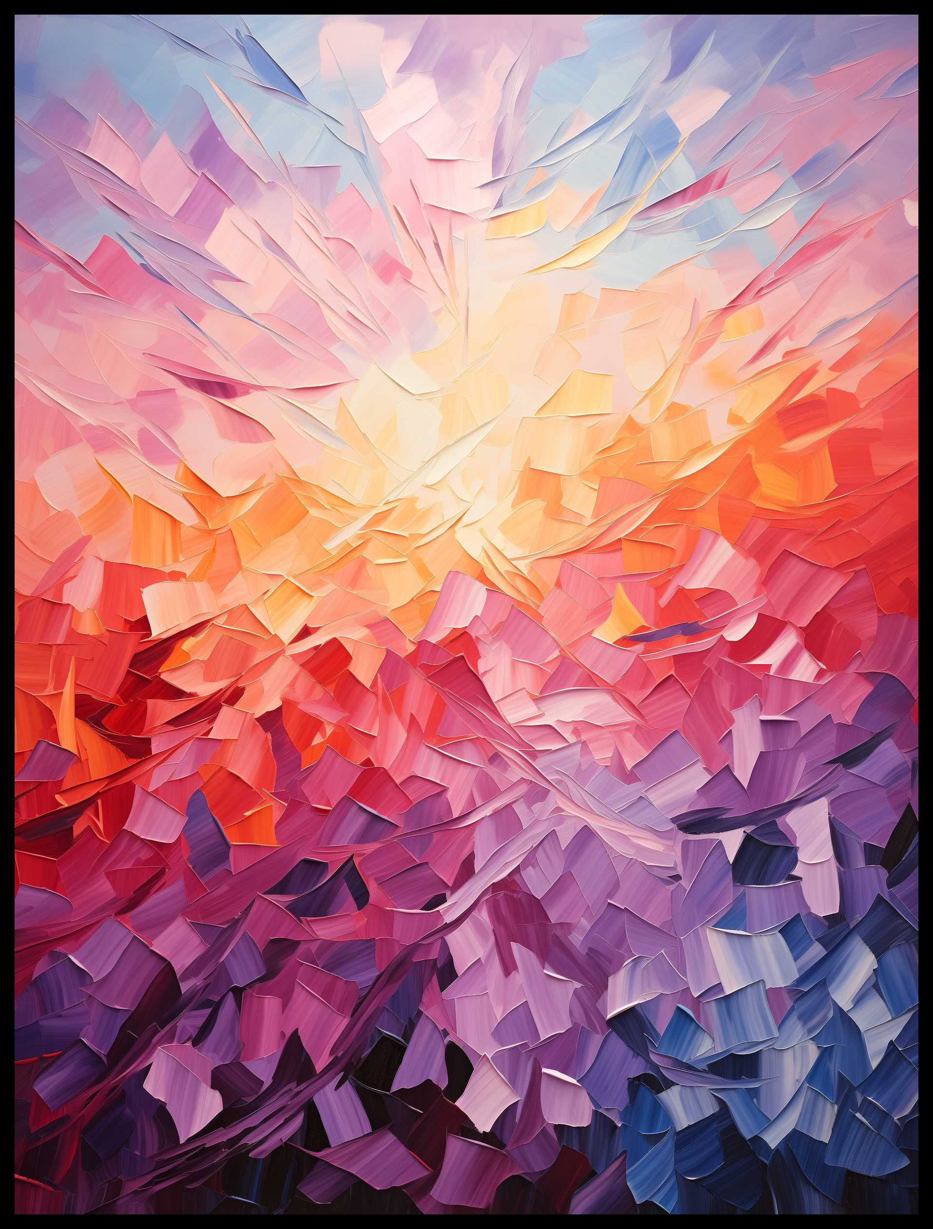 Plakat na Ścianę Obraz Abstrakcja Kolory Sztuka 50x70 cm Premium