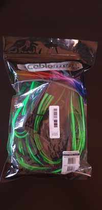 Cabos Fonte Alimentação Verde/Preto CableMod