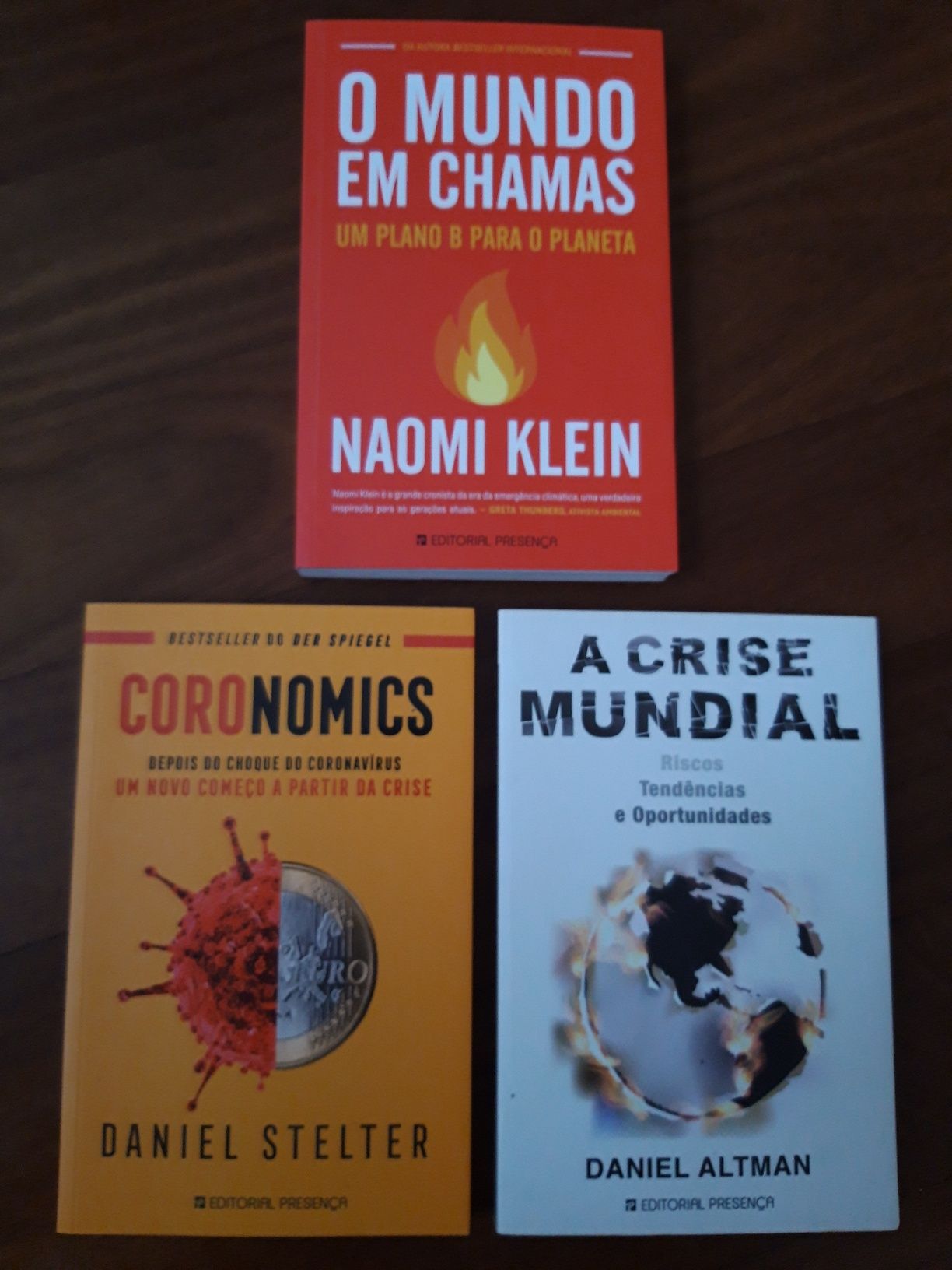 2 livros: A Crise Mundial (Daniel Altman)/ Coronomics (Daniel Stelter)