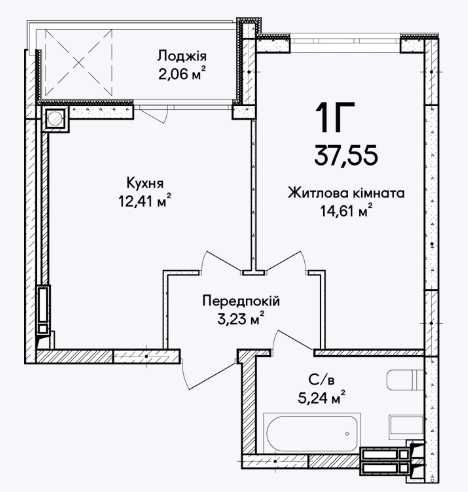 Комфорт і Затишок: 1-кімнатна Квартира з Лоджією в ЖК "Синергія Сіті"