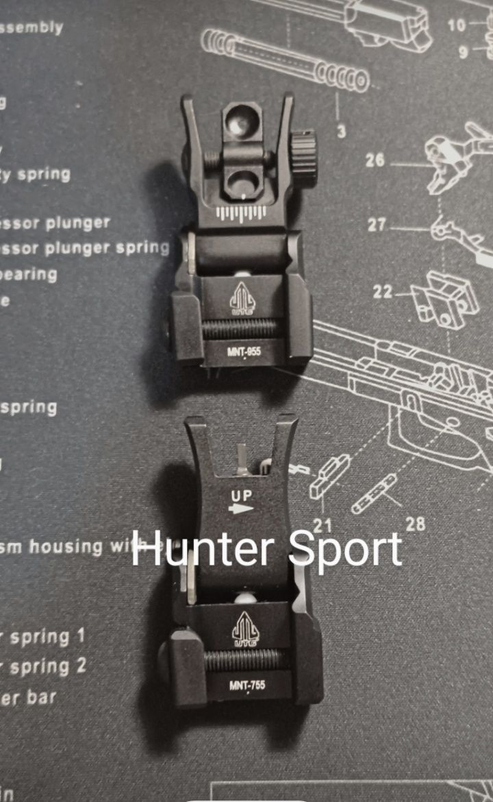 Складной целик и мушка Leapers UTG USA. На weaver/picatiny. AR15/АК