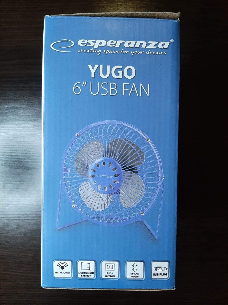 Wentylator biurkowy USB Yugo 6" Esperanza NOWY