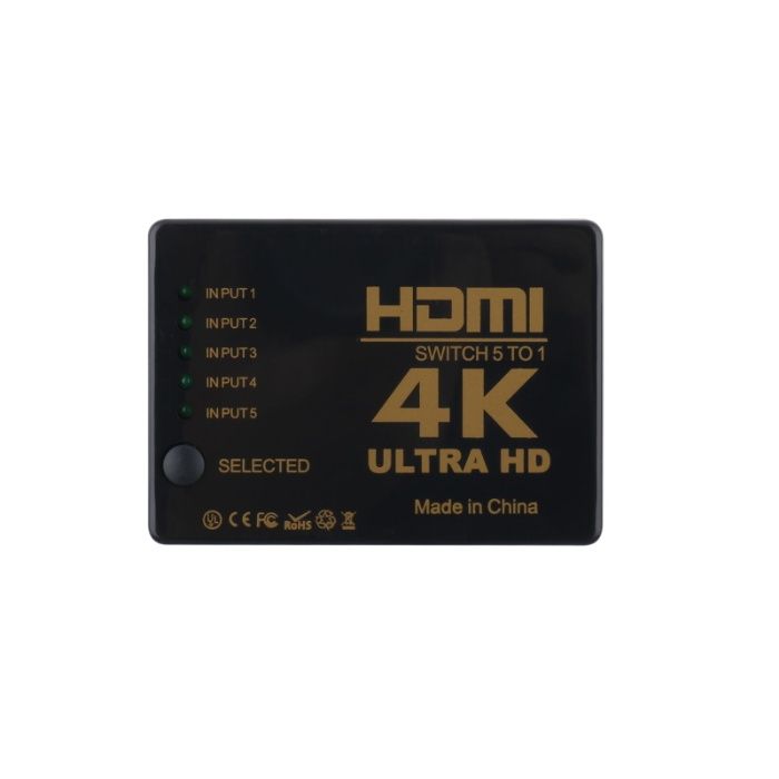 (NOVO) HDMI Switch 4K (5x1) c/ Comando