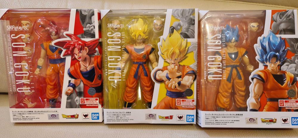 SH Figuarts Son Goku Dragon Ball Blue/God/Ssj PORTES GRÁTIS