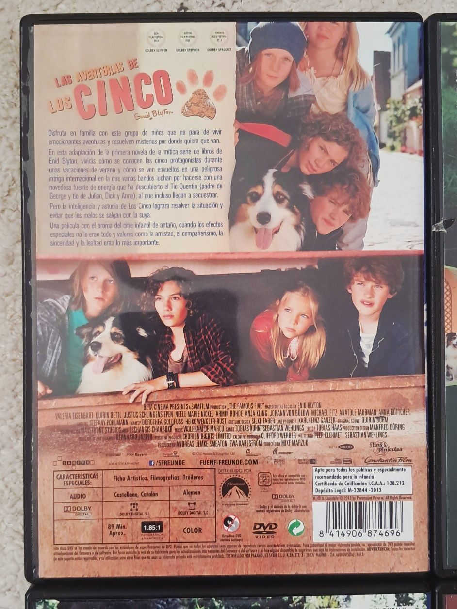 Coleção filmes dvd os cinco enid blyton LER DESCRIÇÃO