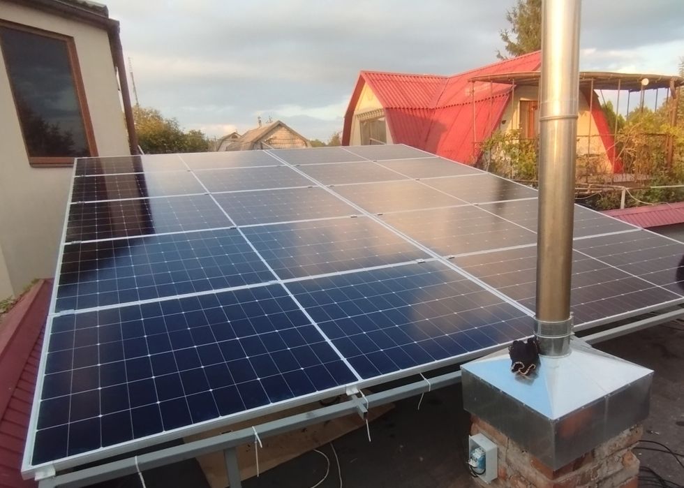 Установка гибридного инвертора, безперебойника, СЭС