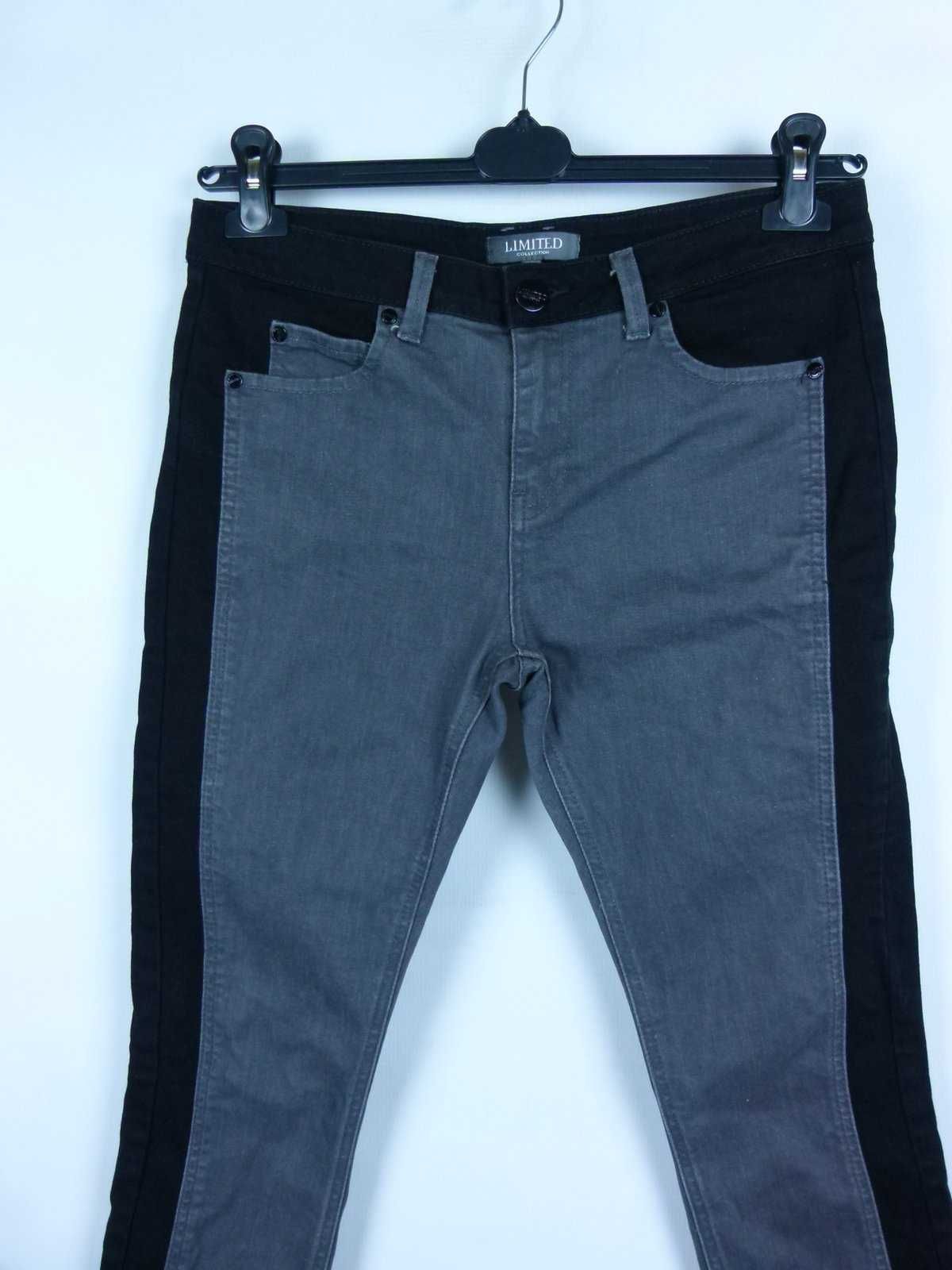 Marks Spencer limited spodnie jeans szaro czarne / 12 M