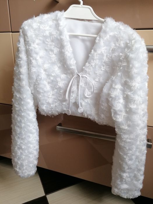 Bolerko komunijne futerkowe Adria 128cm