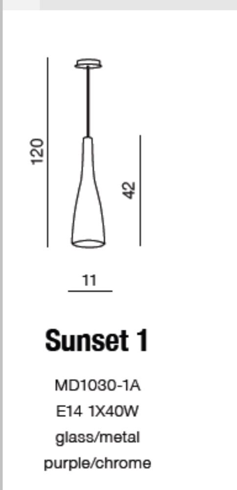 Lampa wisząca sunset azzardo