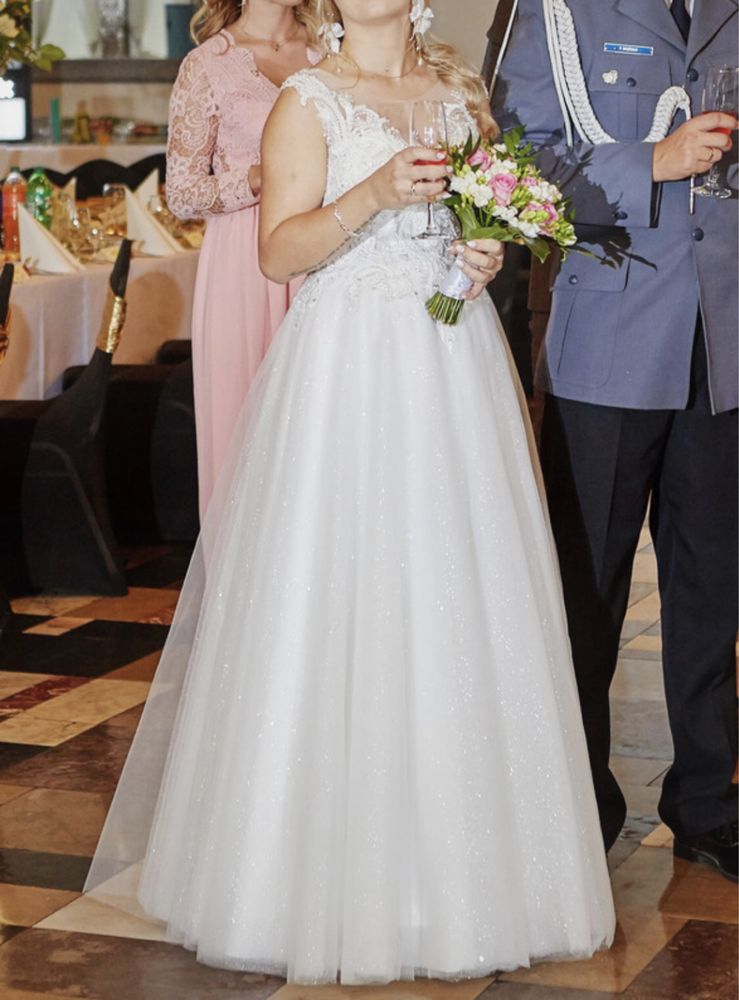 Suknia ślubna typu princessa/księżniczka Demi rozmiar S, kolor ecru