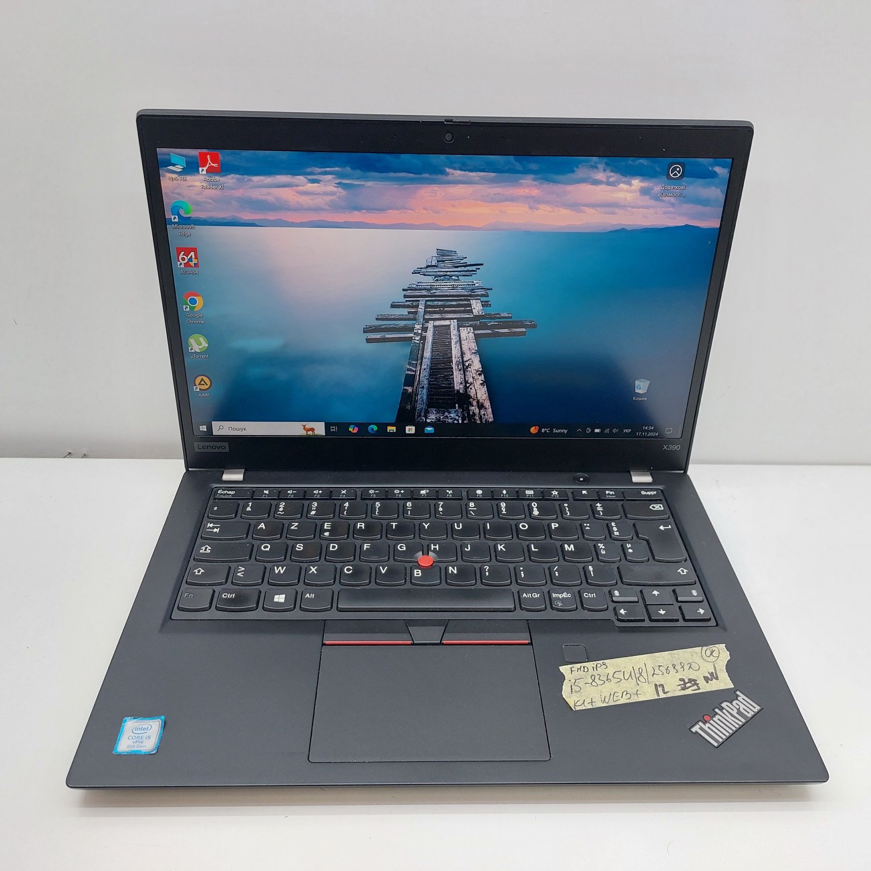 Ноутбук Lenovo ThinkPad X390 13.3 FHD IPS/ i5-8365U/ 8 RAM/ 256 SSD бу