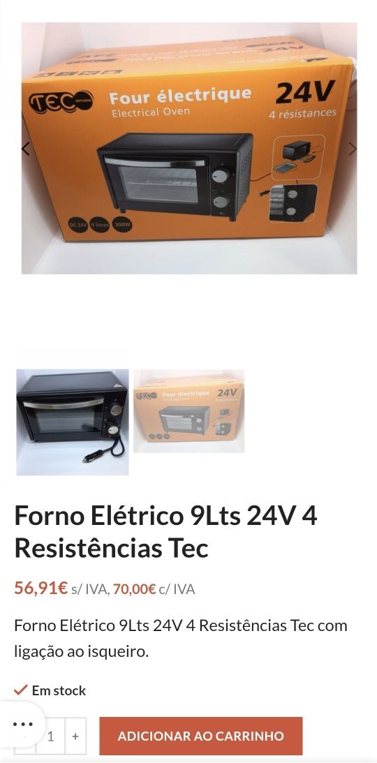 Forno eletrico 24v