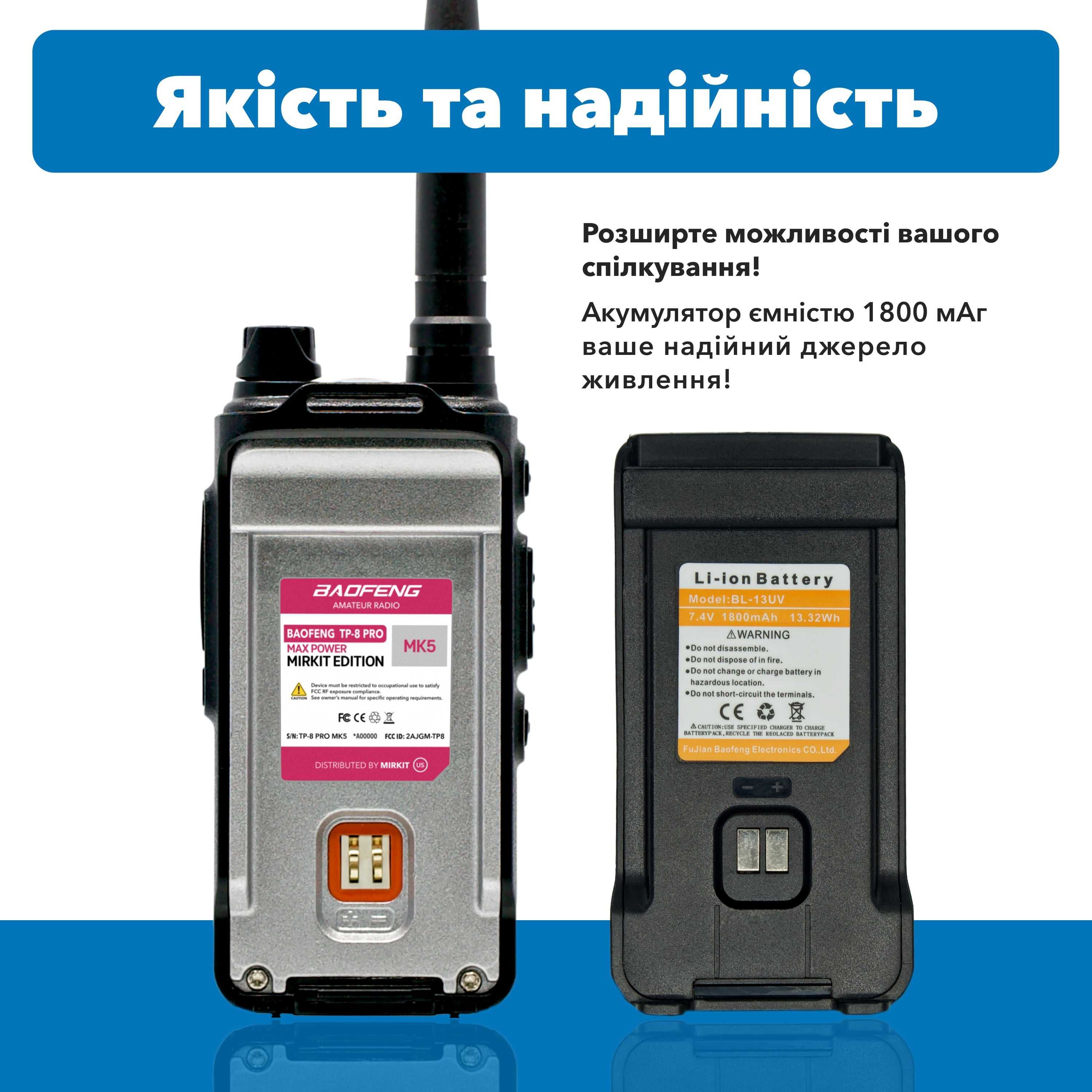 Радиостанция Baofeng TP-8 PRO MK5/ UV-13 Pro V2