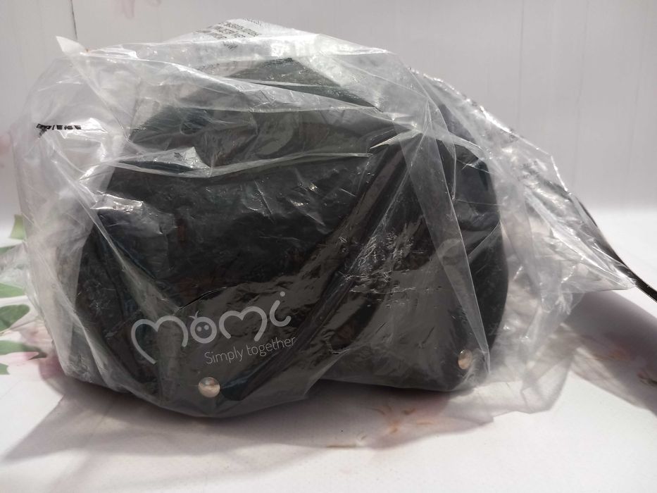 MoMi Mimi Dziecięcy Kask Rowerowy Czarny Matowy rozmiar 48-55cm