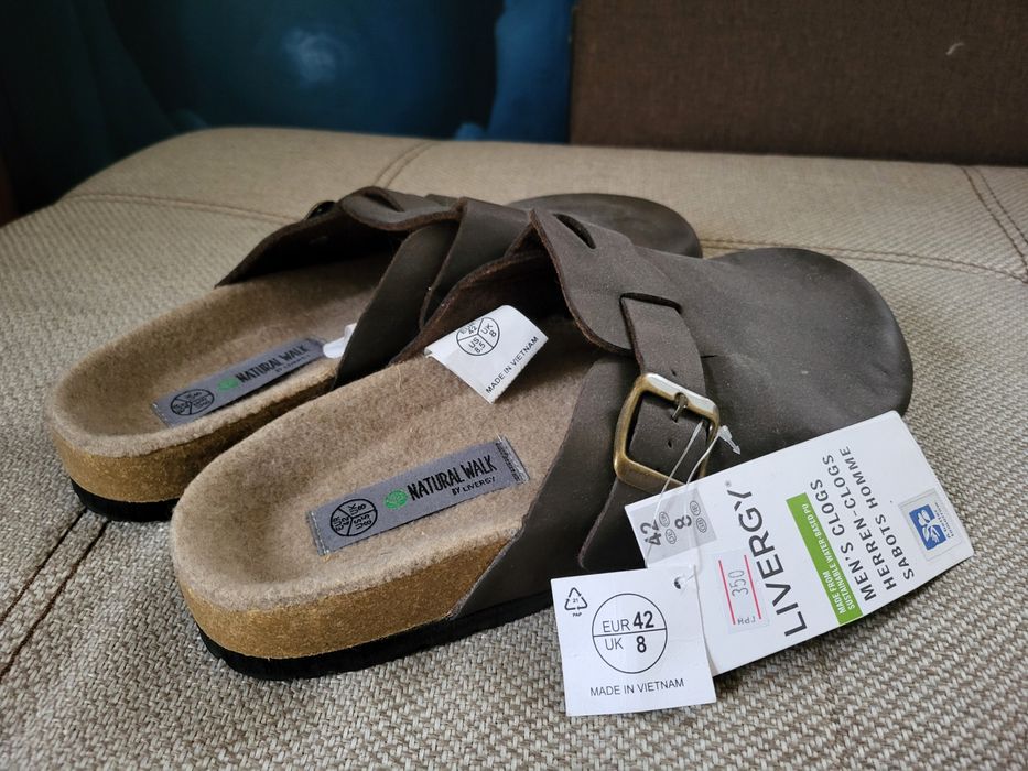 Сабо. Тапочки зимові. Шкіра