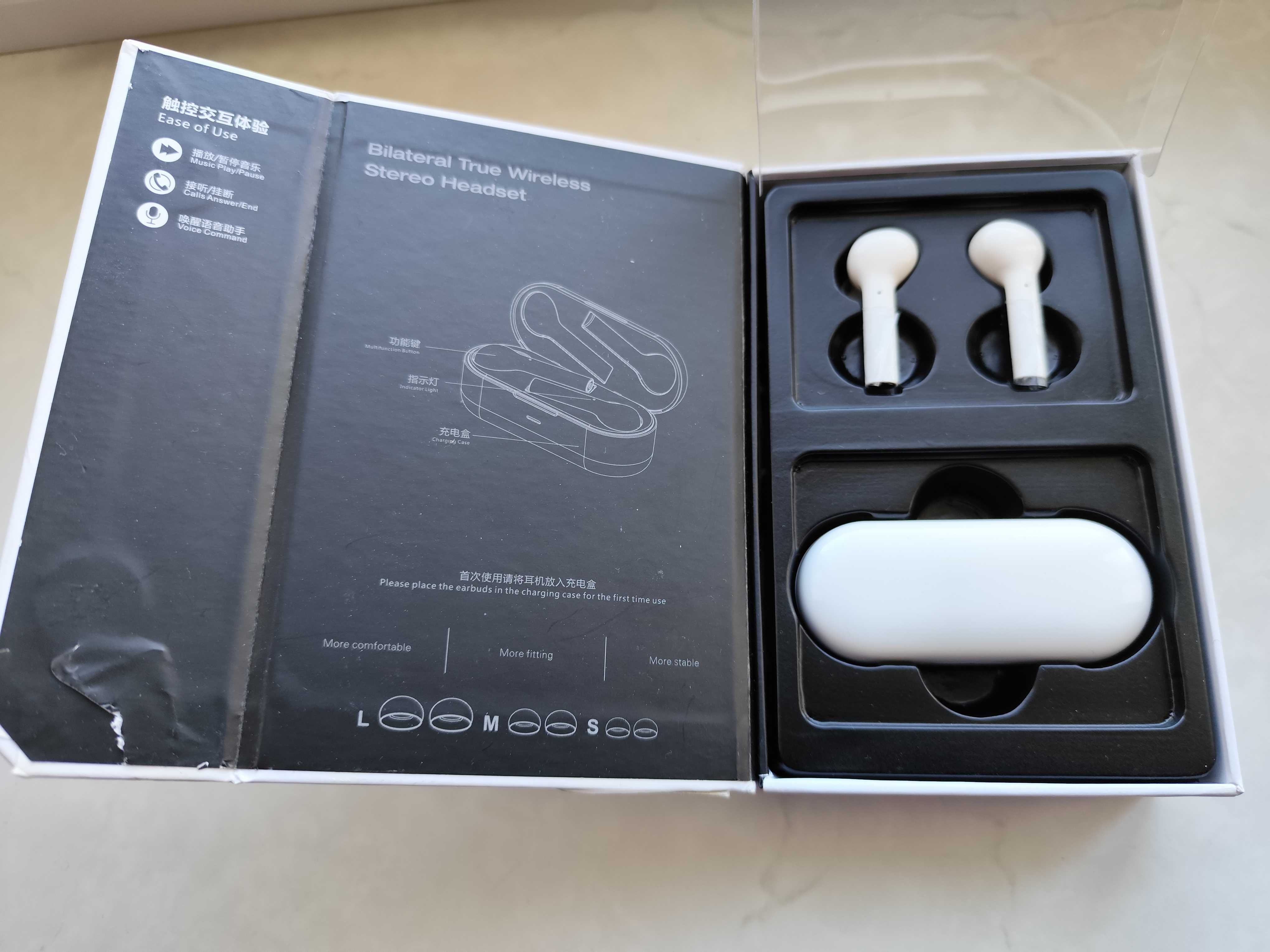 Беспроводные наушники. Bluetooth Jablue JS18 Белые.