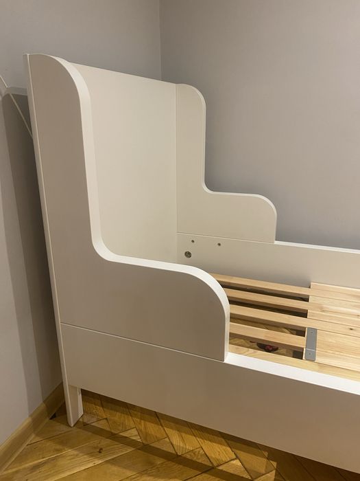 łóżko IKEA rosnące z dzieckiem BUSUNGE + materac