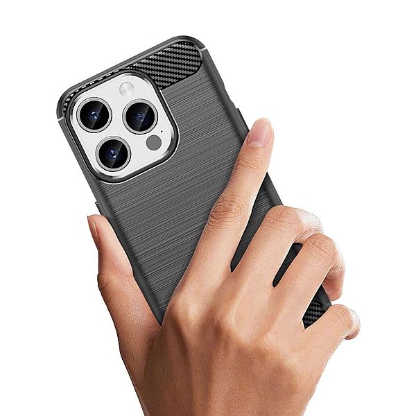 Etui Carbon Case do iPhone 15 Pro elastyczny czarny
