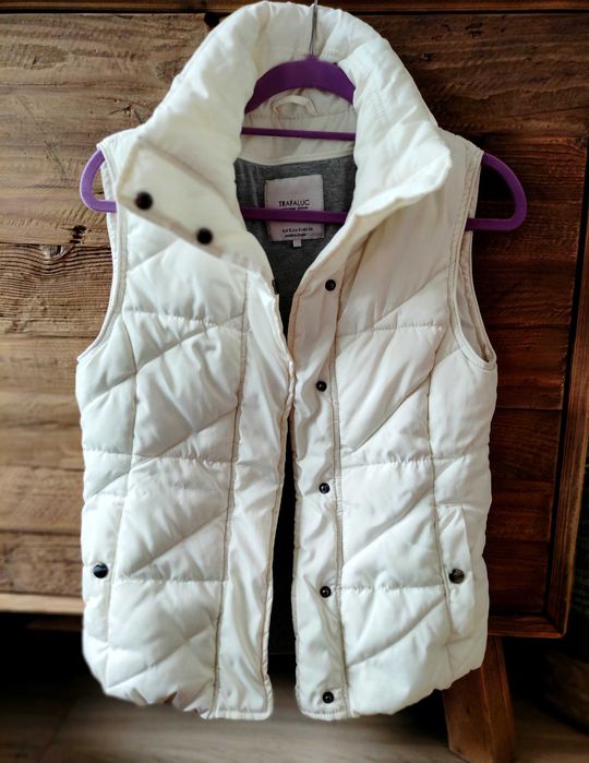 Kamizelkal ecru bezrękawnik ZARA Rozm.36 S