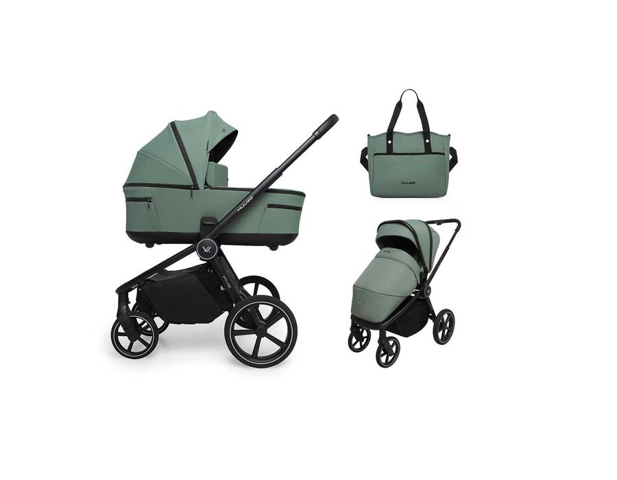 NOWOŚĆ Wózek wielofunkcyjny MUUVO FIVE Pine Green 2W1/3W1/4W1 Od ręki