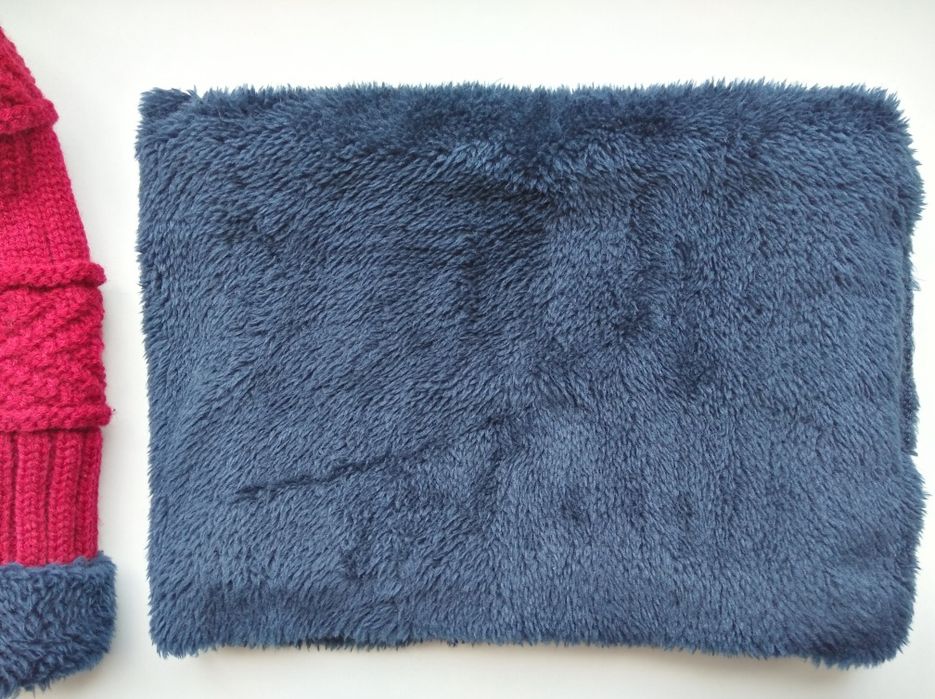 Зимова шапка+баф Song Ting на хутрі унісекс нові