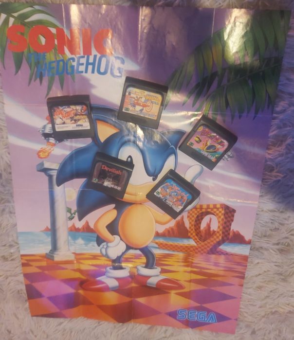 Game Gear 5 Jogos+Pôster Sonic.