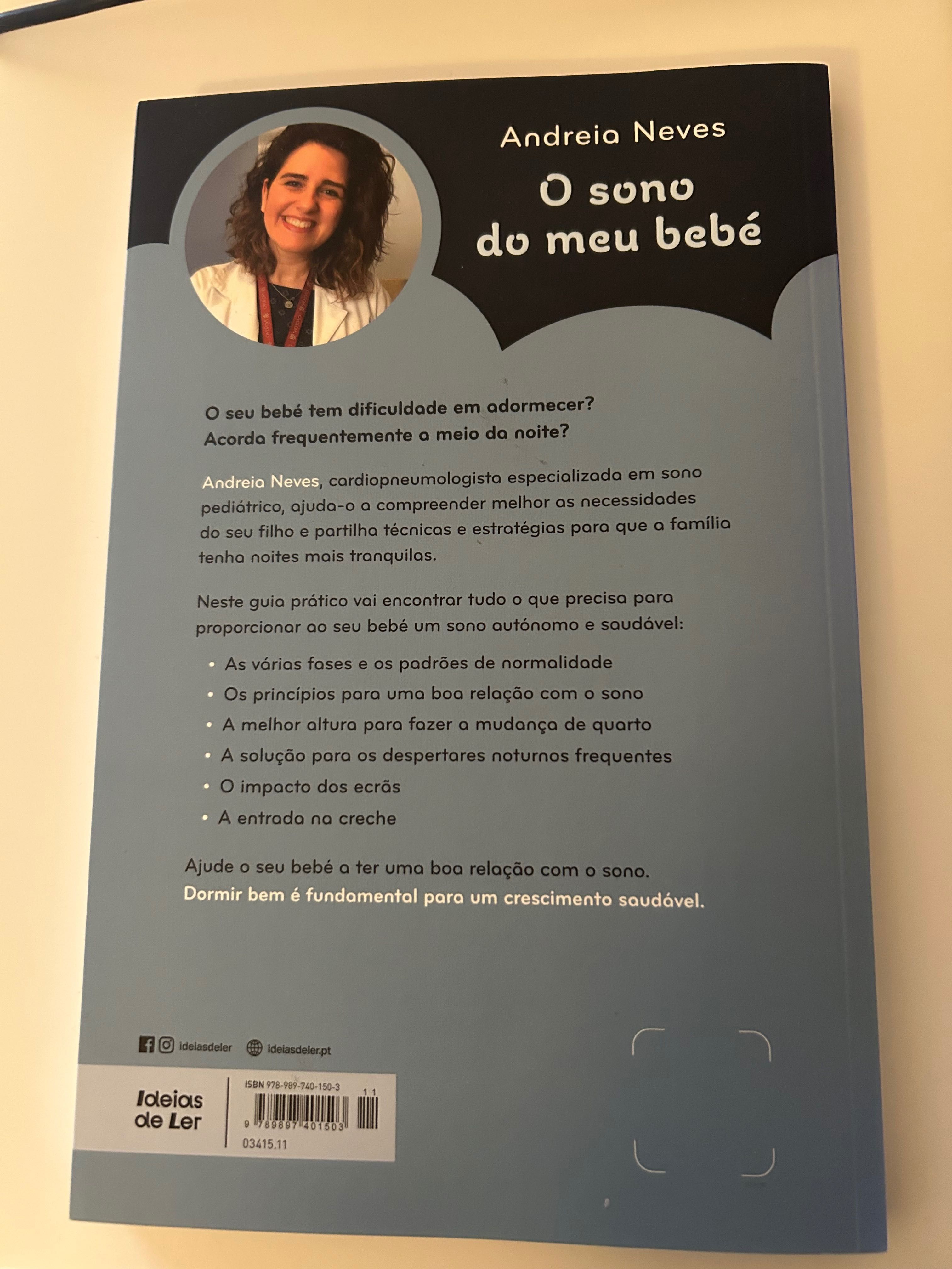 Livro “O sono do meu bebê “ Andreia Neves