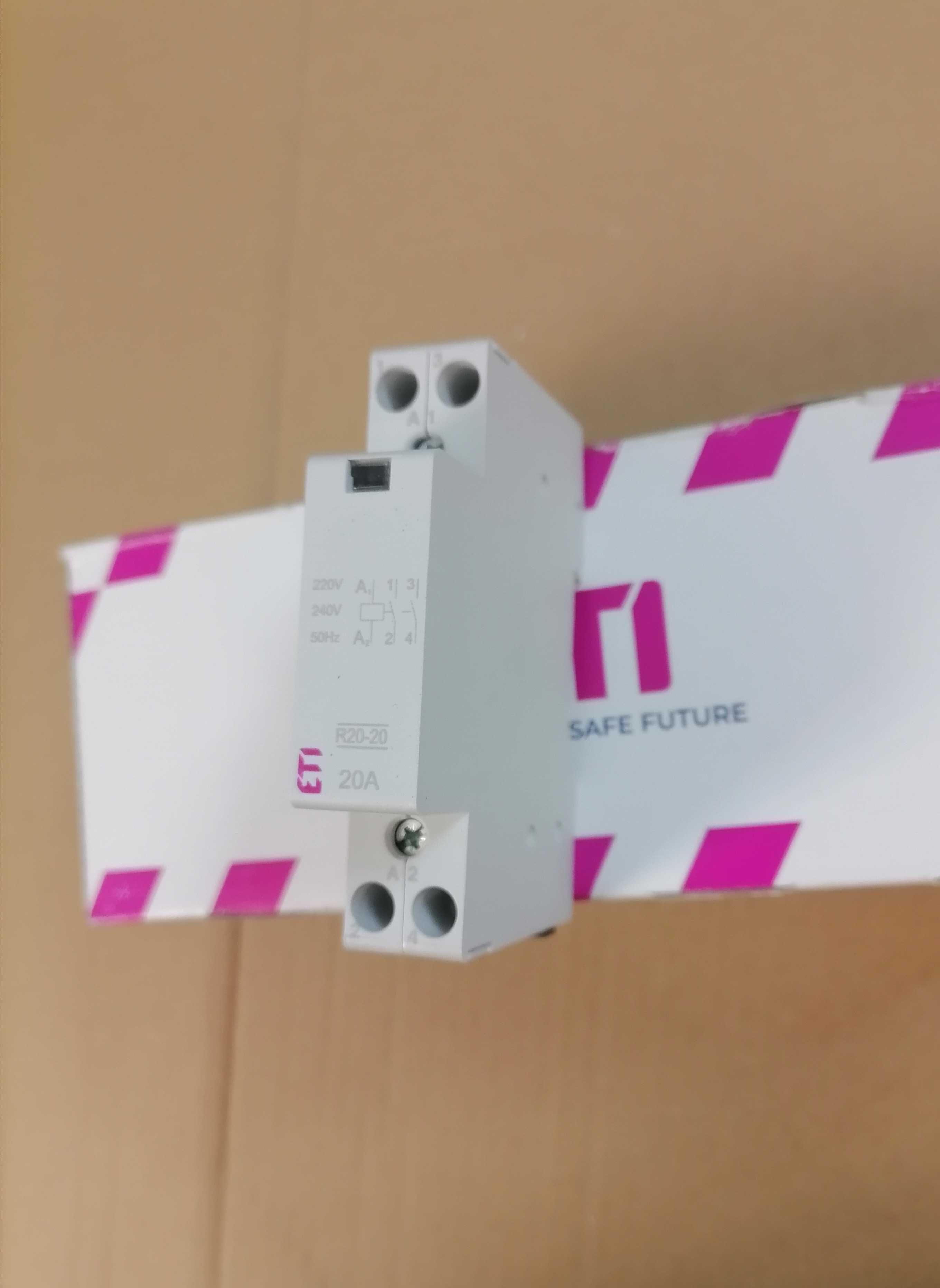 Stycznik ETI 40A modułowy 3 fazowy 4P 230V R40-40 na szyne NOWY