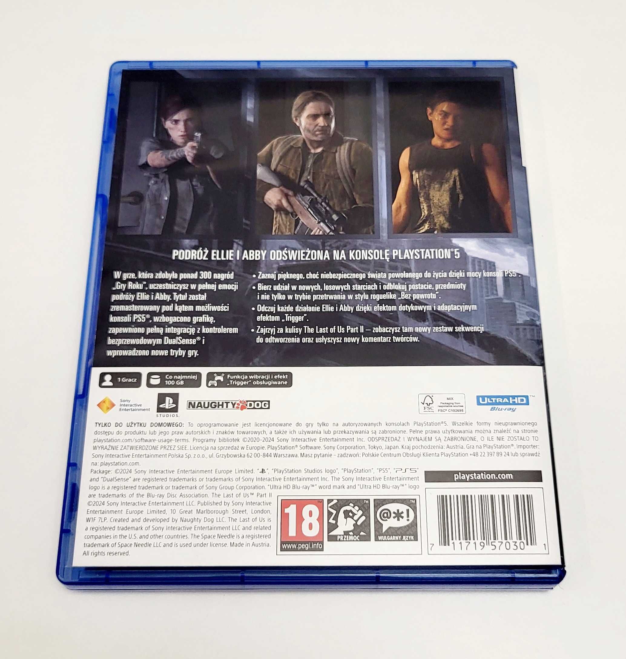 Gra The Last Of Us Part II 2 Remastered PL PS5 Playstation 5