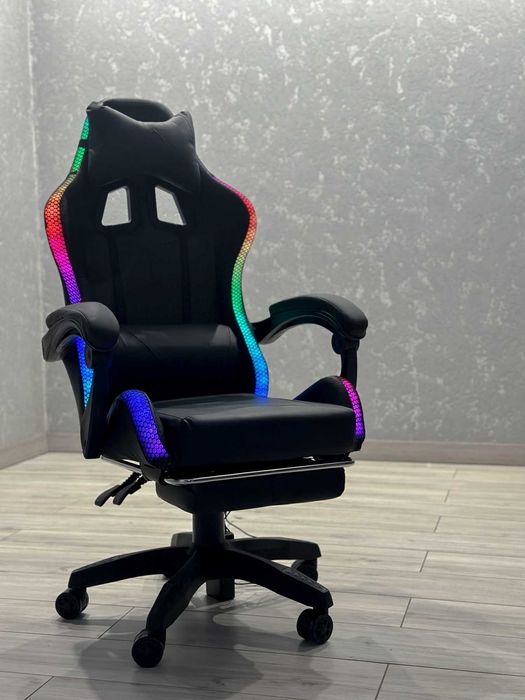 Крісло геймерське компютерне LED підсвітка Крісло Кресло компьютерное