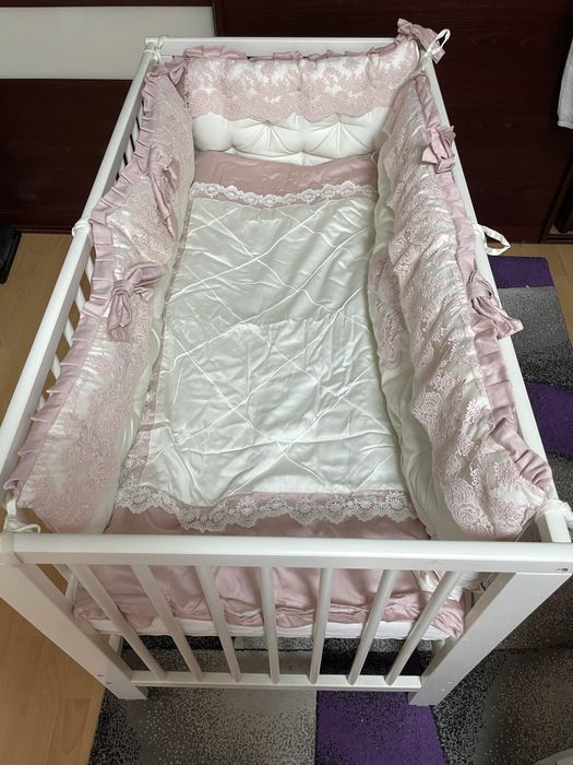Дитяча кроватка Ikea з бортиками та одіялом у подарунок